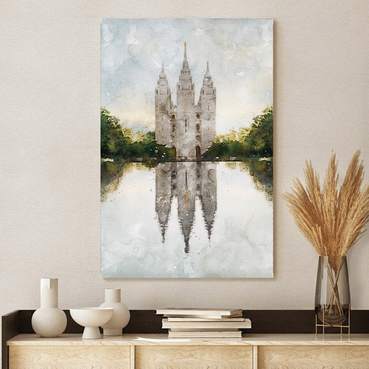 Salt Lake Temple 4 Canvas Pictures - Temple Canvas Wall Decor - Christian Canvas Wall Art