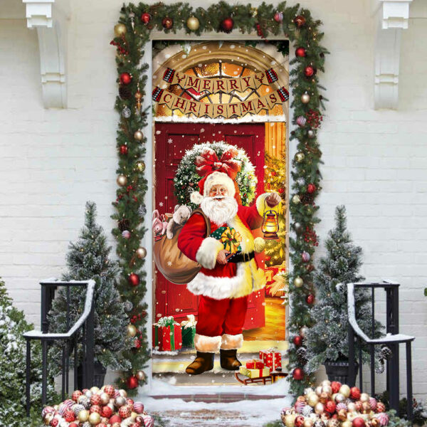 Santa Claus Christmas Door cover Home Decor - Christmas Door Cover - Christmas Outdoor Decoration
