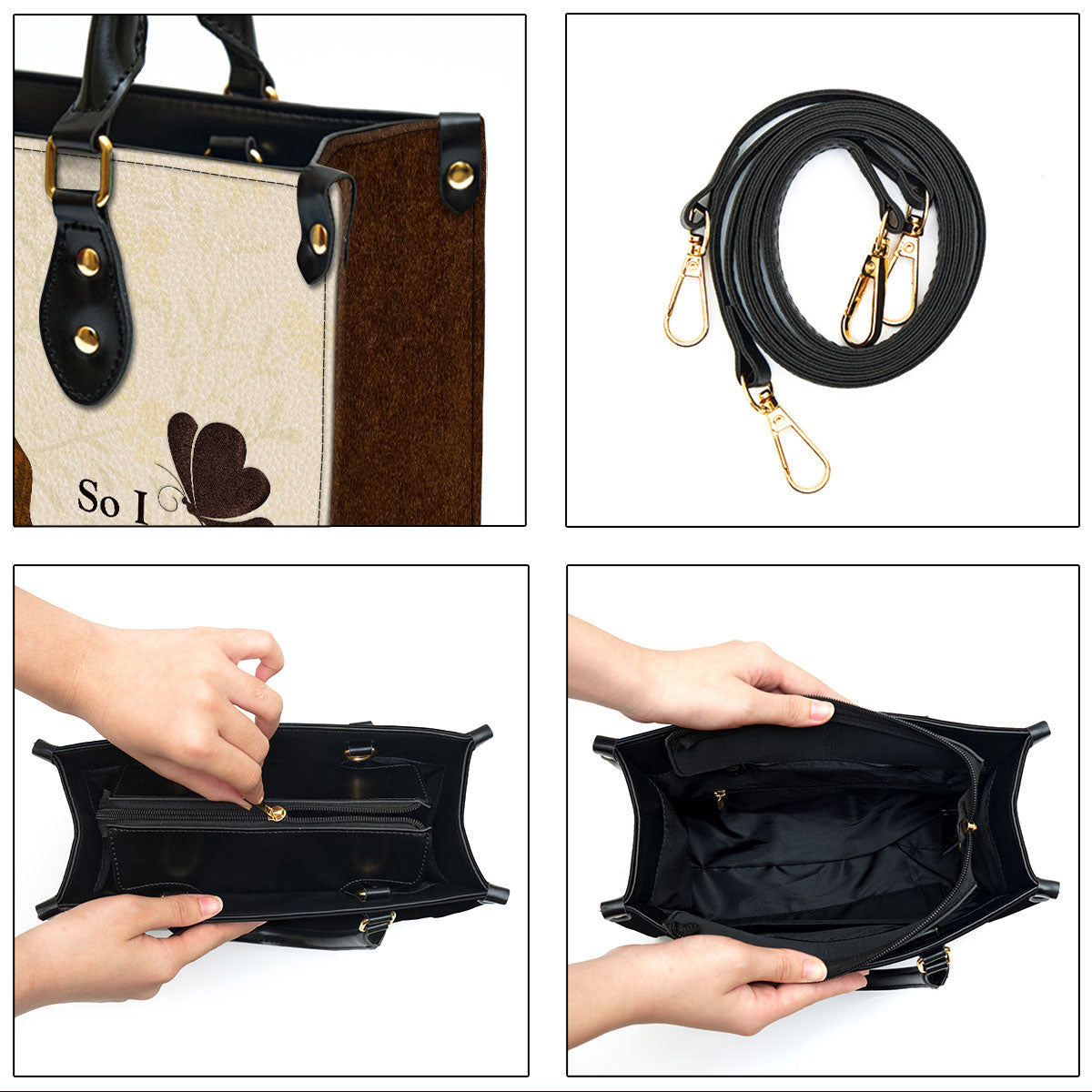 Scripture Gifts For Religious Women Personalized Leather Handbag With Handle Daughter Of The King