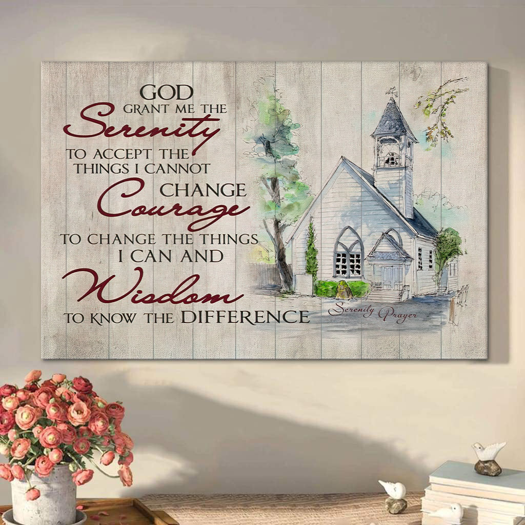 Serenity Prayer Canvas Wall Art - Jesus Painting On Canvas