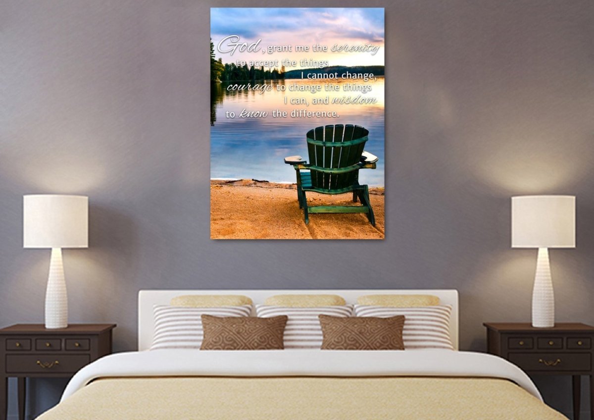 Serenity Prayer 'God Grant Me Serenity' Framed Canvas Wall Art