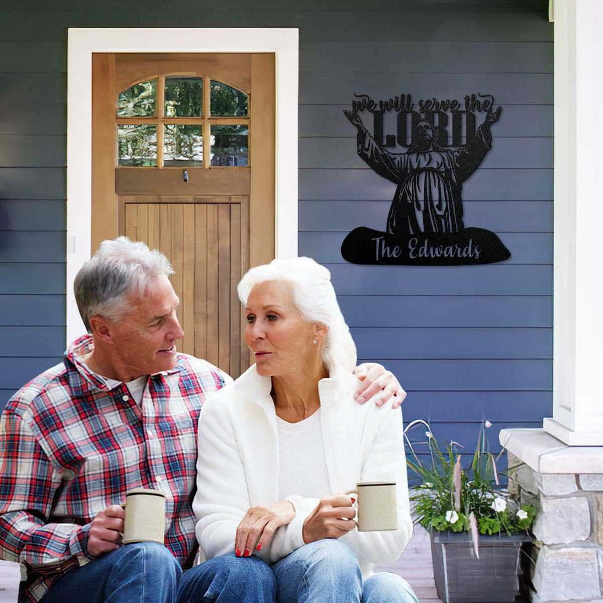 Serve The Lord Personalized Metal Signs - Custom Metal Art - Metal Signs For Outdoors