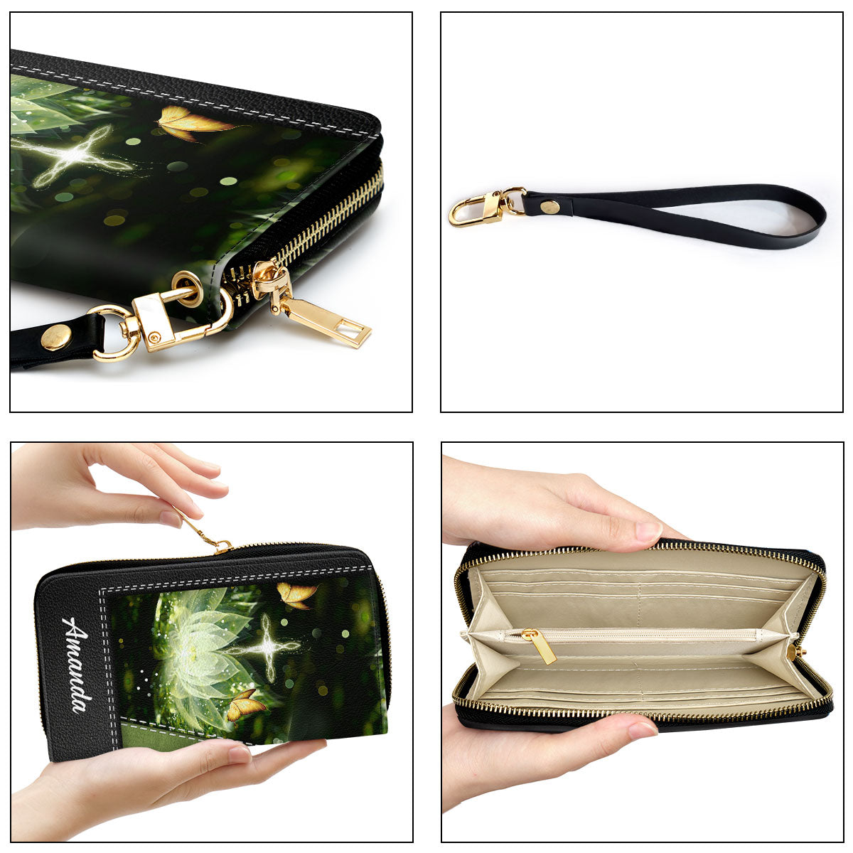 She Gives Instructions With Kindness Lotus Proverbs 3126 Scripture Gifts For Woman Of God Clutch Purse For Women - Personalized Name