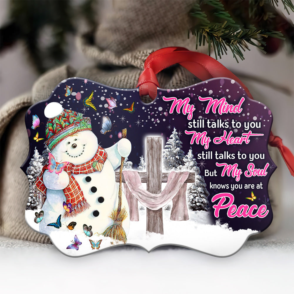 Snowman Memorial 3 Metal Ornament - Christmas Ornament - Christmas Gift