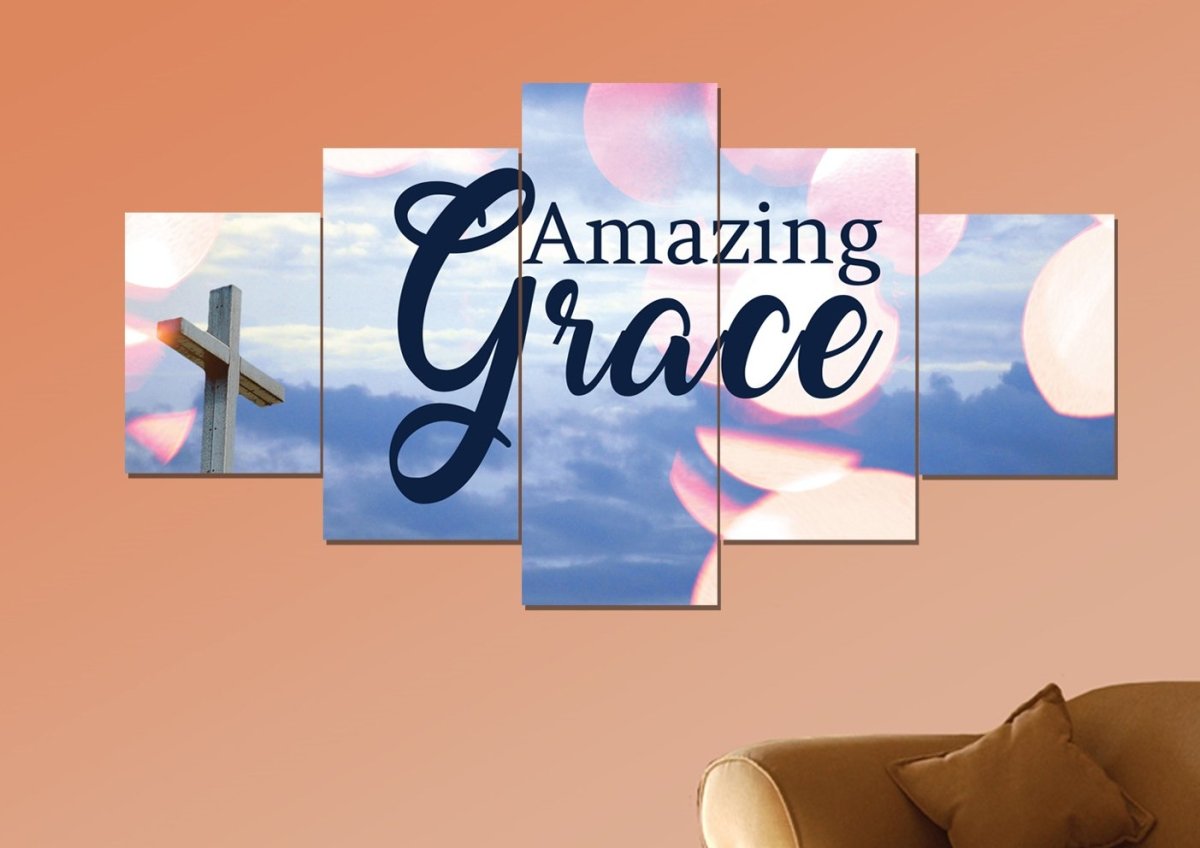 Soap Bubble Amazing Grace Wall Art & Decor - Christian Canvas Wall Art
