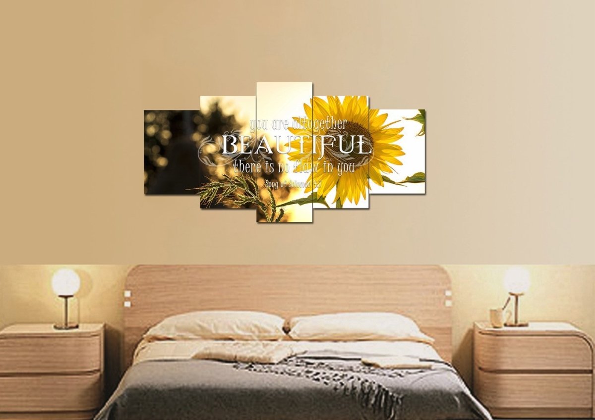 Song Of Solomon 47 You Are Altogether Beautiful Canvas Wall Art Print - Christian Canvas Wall Art