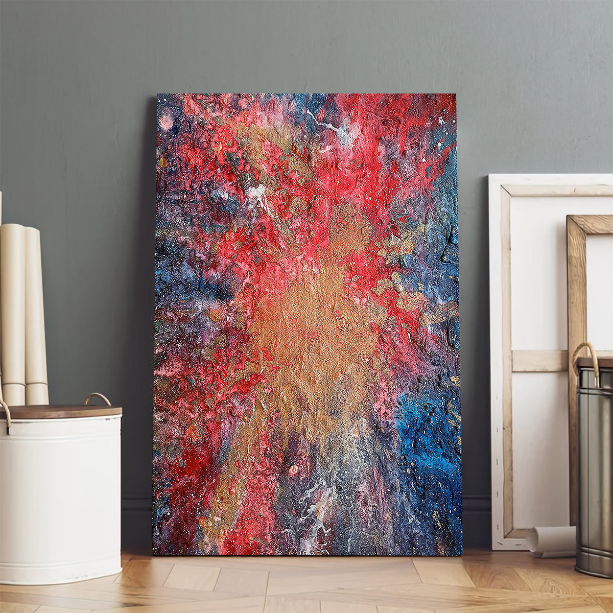 Space Celestial Acrilic Painting Galaxy Canvas Wall Art - Canvas Wall Decor - Home Decor Living Room