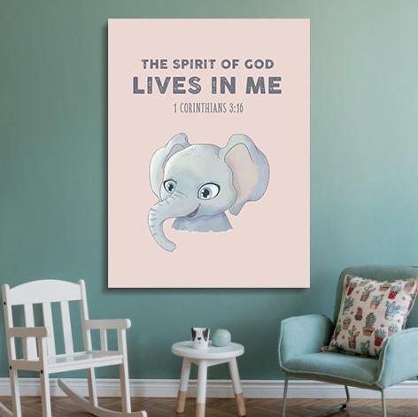 Spirit of God Canvas - Religious Canvas Art - Childrens Bedroom Canvas - Ciaocustom