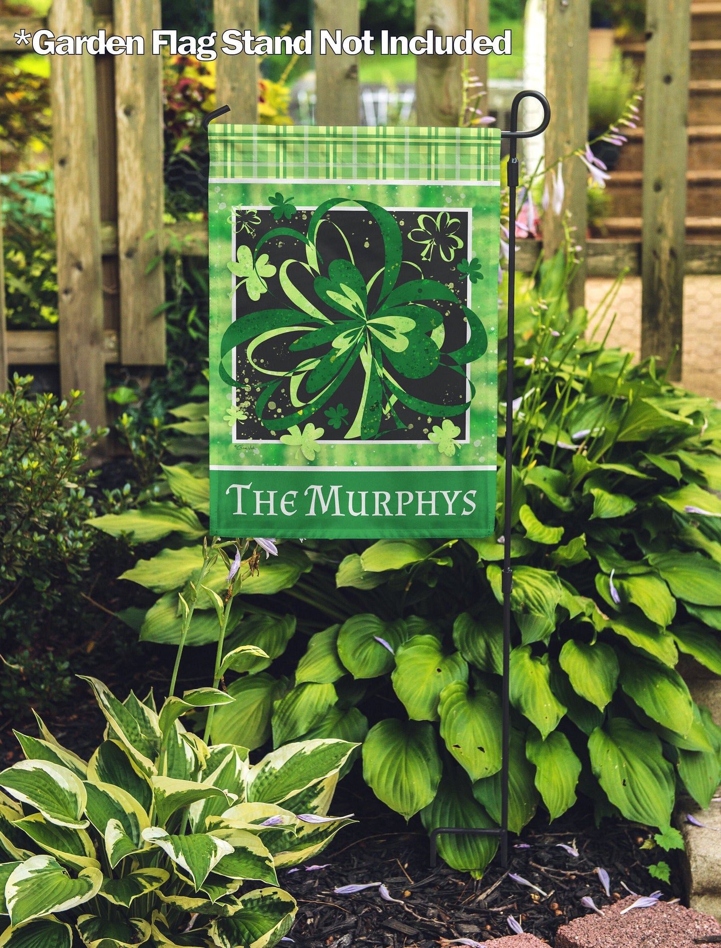 St. Patrick's Day Get Lucky Welcomegarden Personalized House Flag - St. Patrick's Day Garden Flag - St. Patrick's Day Decorative Flags