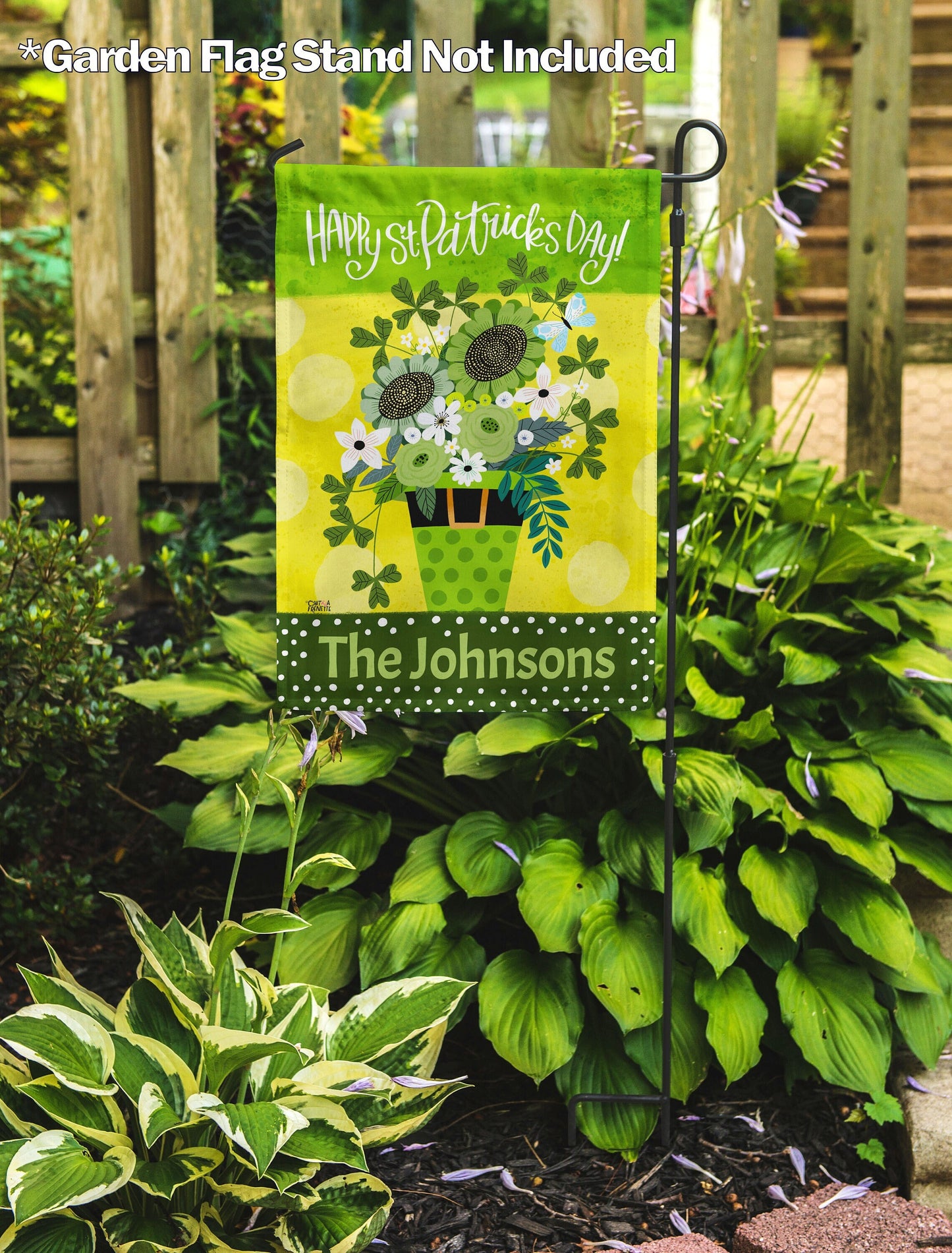 St. Patrick's Day Hat Bouquet Personalized House Flag - St. Patrick's Day Garden Flag - St. Patrick's Day Decorative Flags