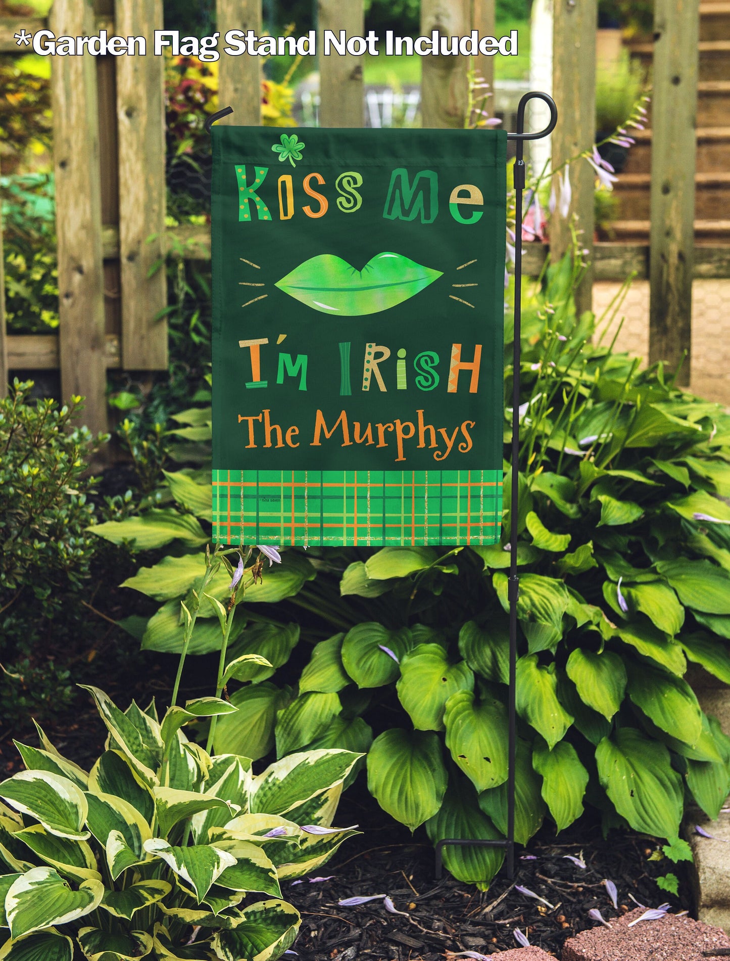 St. Patrick's Day Kiss Me I'm Irish Personalized House Flag - St. Patrick's Day Garden Flag - St. Patrick's Day Decorative Flags
