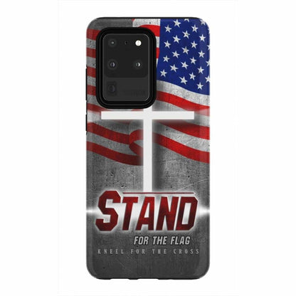 Stand For The Flag And Kneel For The Cross American Flag Phone Case - Scripture Phone Cases - Iphone Cases Christian