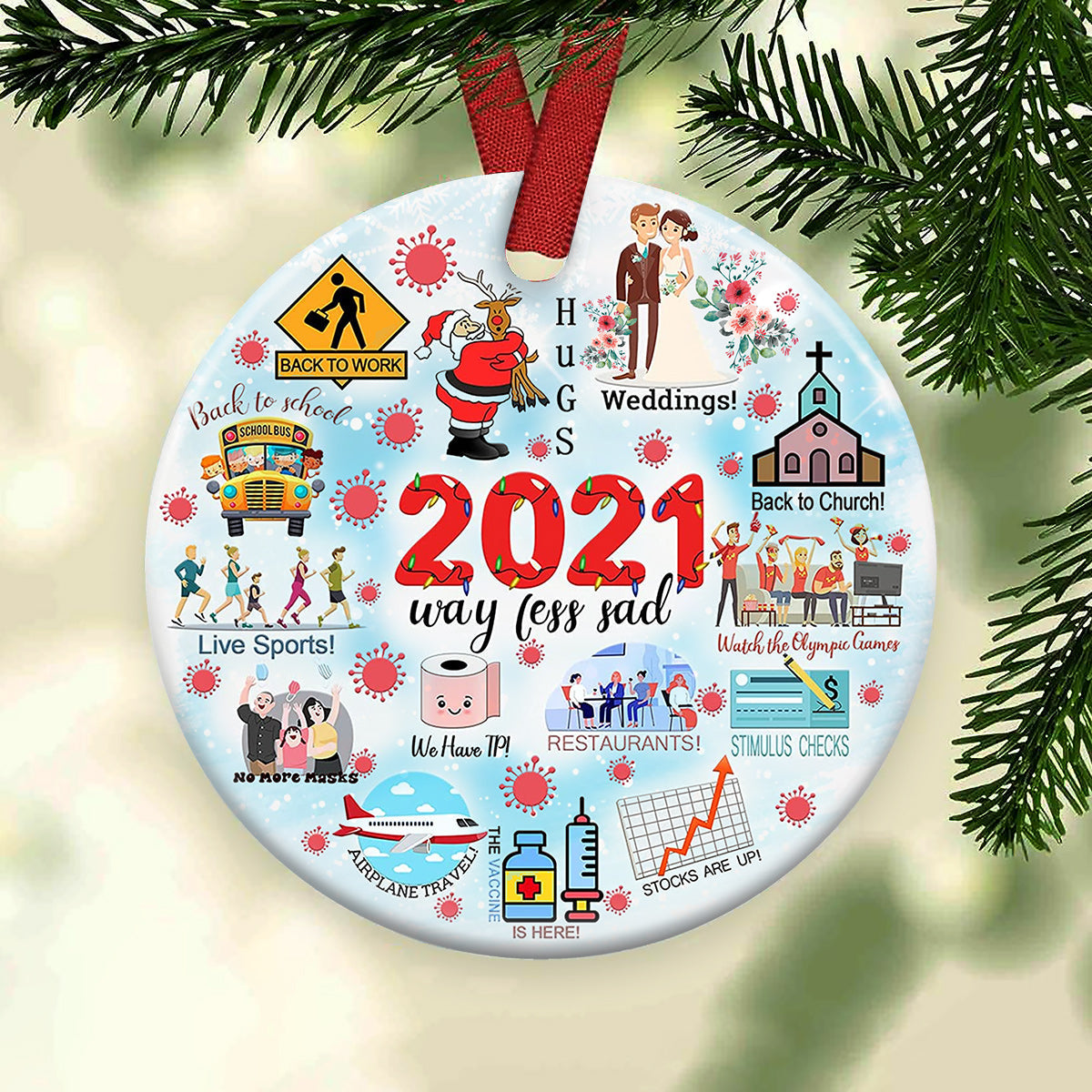 Survival 2 Ceramic Circle Ornament - Decorative Ornament - Christmas Ornament