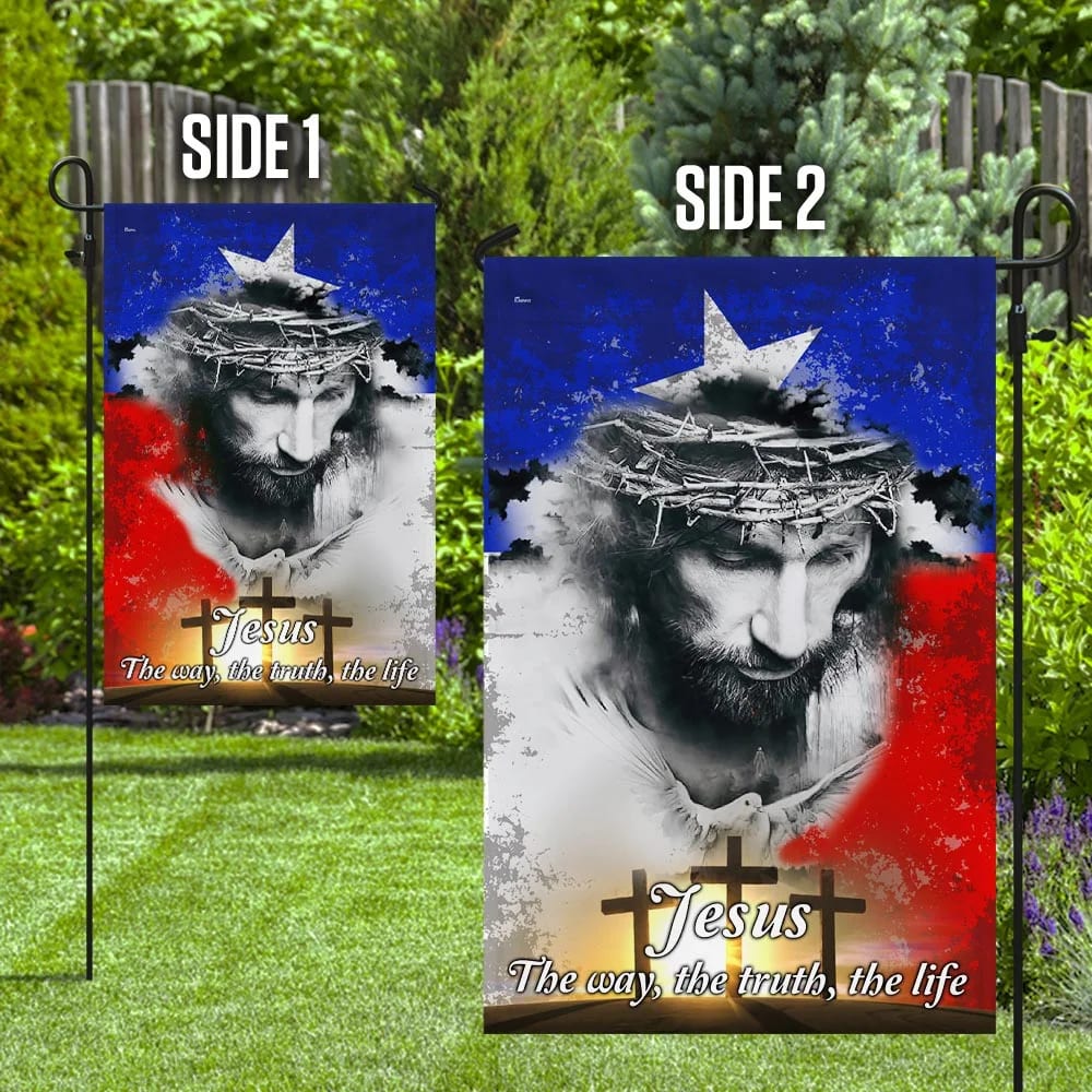 Texas Jesus House Flag - Christian Garden Flags - Outdoor Religious Flags