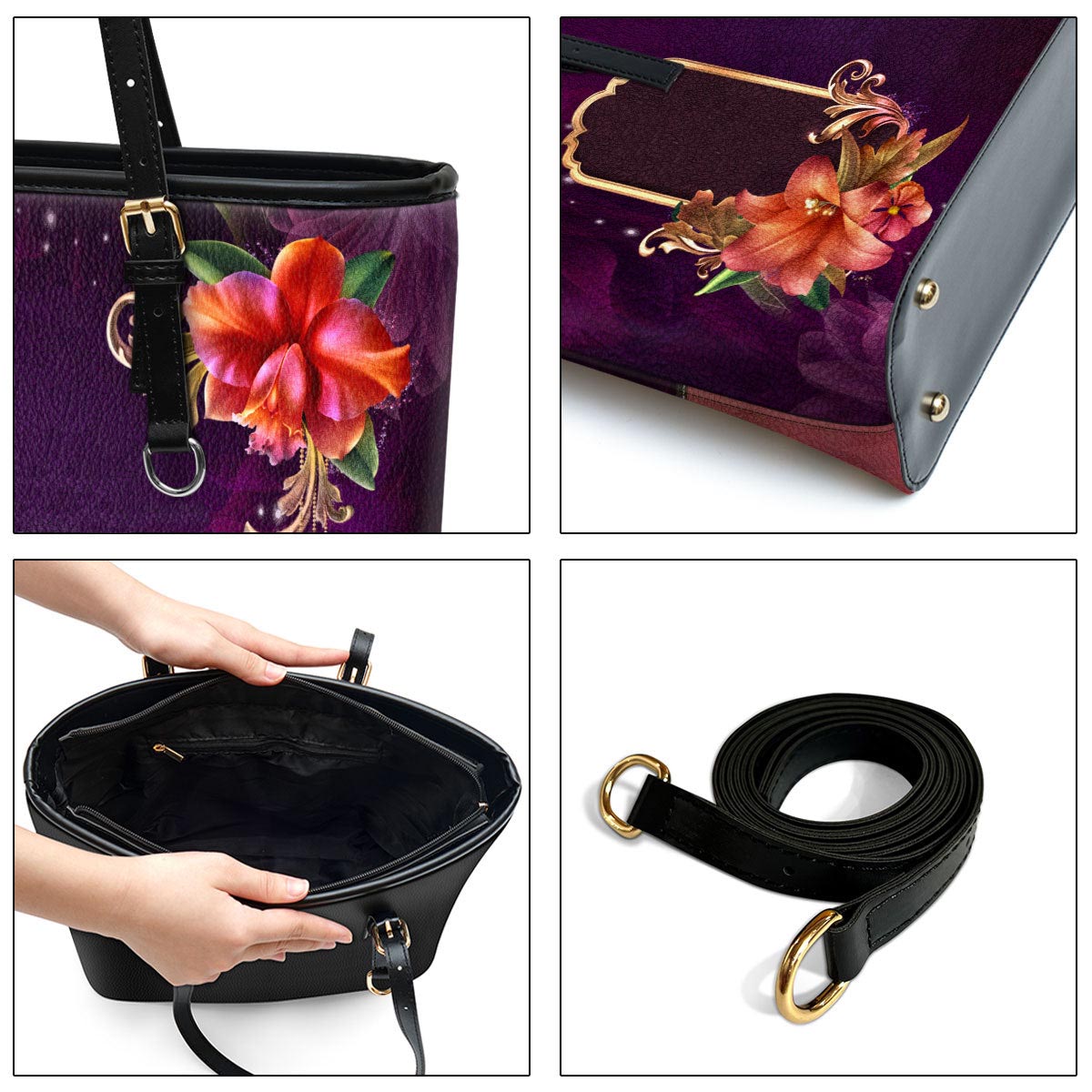 Thank You For All Your Love Guidance And Prayers Personalized Pu Leather Tote Bag For Women - Mom Gifts For Mothers Day