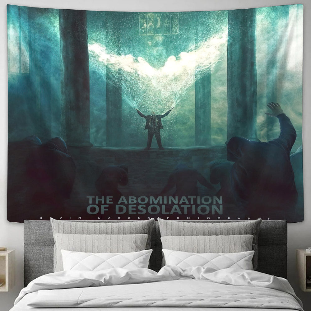 The Abomination Of Desolation 2 Cor 11 14 - Christian Tapestry - Tapestry Of Jesus - Bible Wall Tapestry