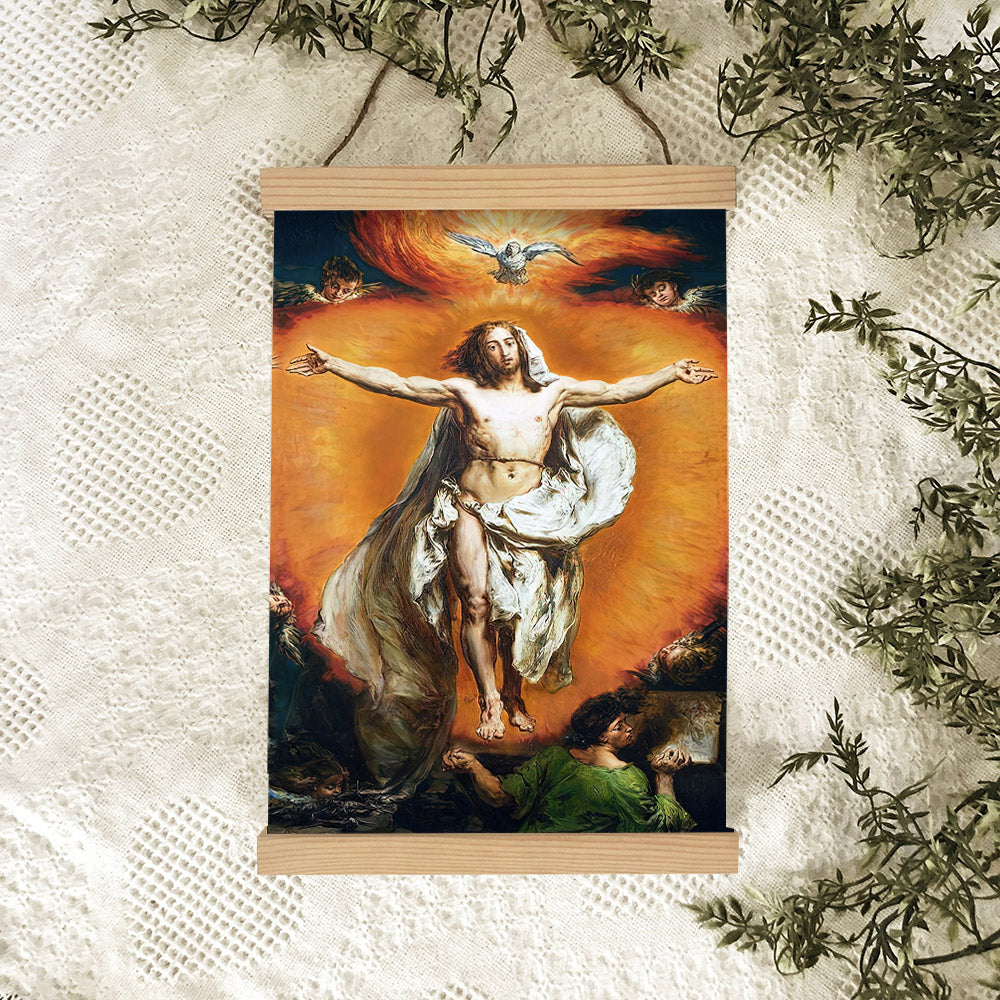 The Ascension Of Christ Hanging Canvas Wall Art - Jesus Portrait Picture - Religious Gift - Christian Wall Art Decor