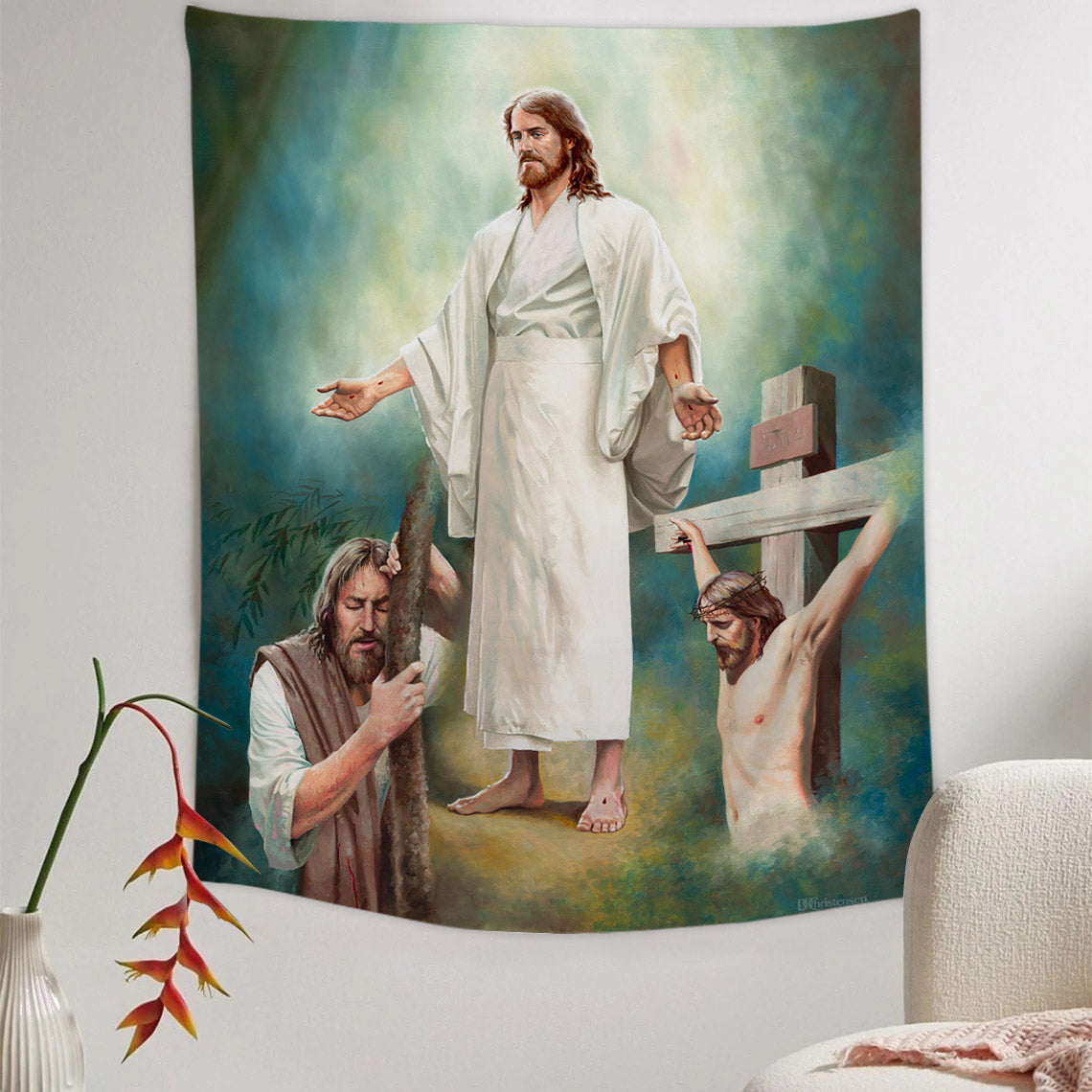 The Atonement Tapestry - Jesus Picture - Religious Tapestry - Christian Tapestry Wall Hangings