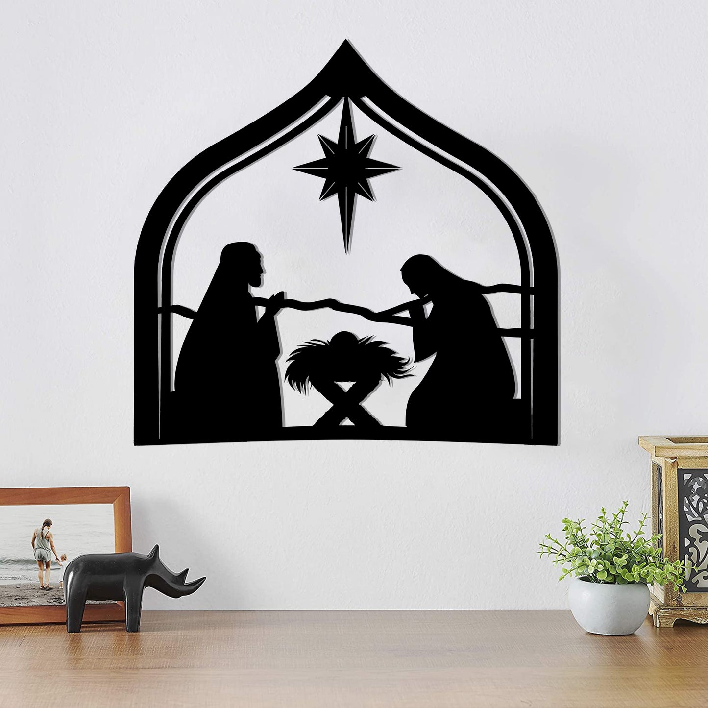The Birth of Jesus Metal Sign - Nativity Metal Sign - Christmas Metal Art - Ciaocustom