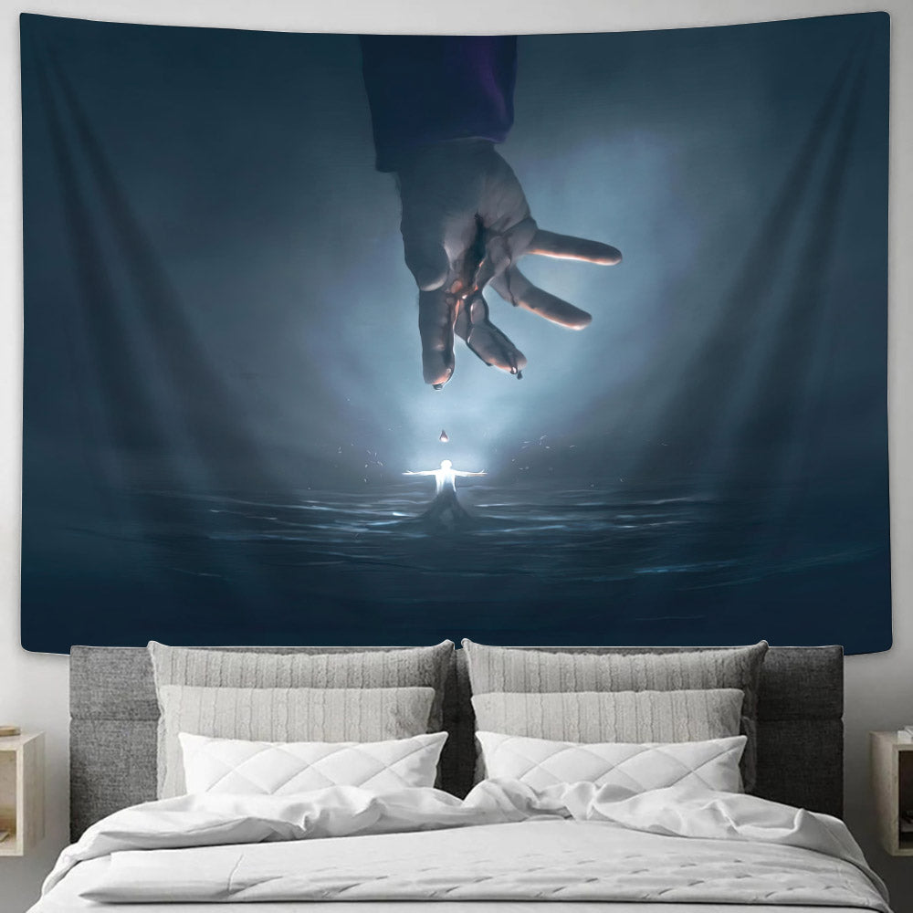 The Blood Of Jesus His Son Cleanses Us From All Sin 1st John 1 7 - Religious Tapestry - Jesus Wall Tapestry