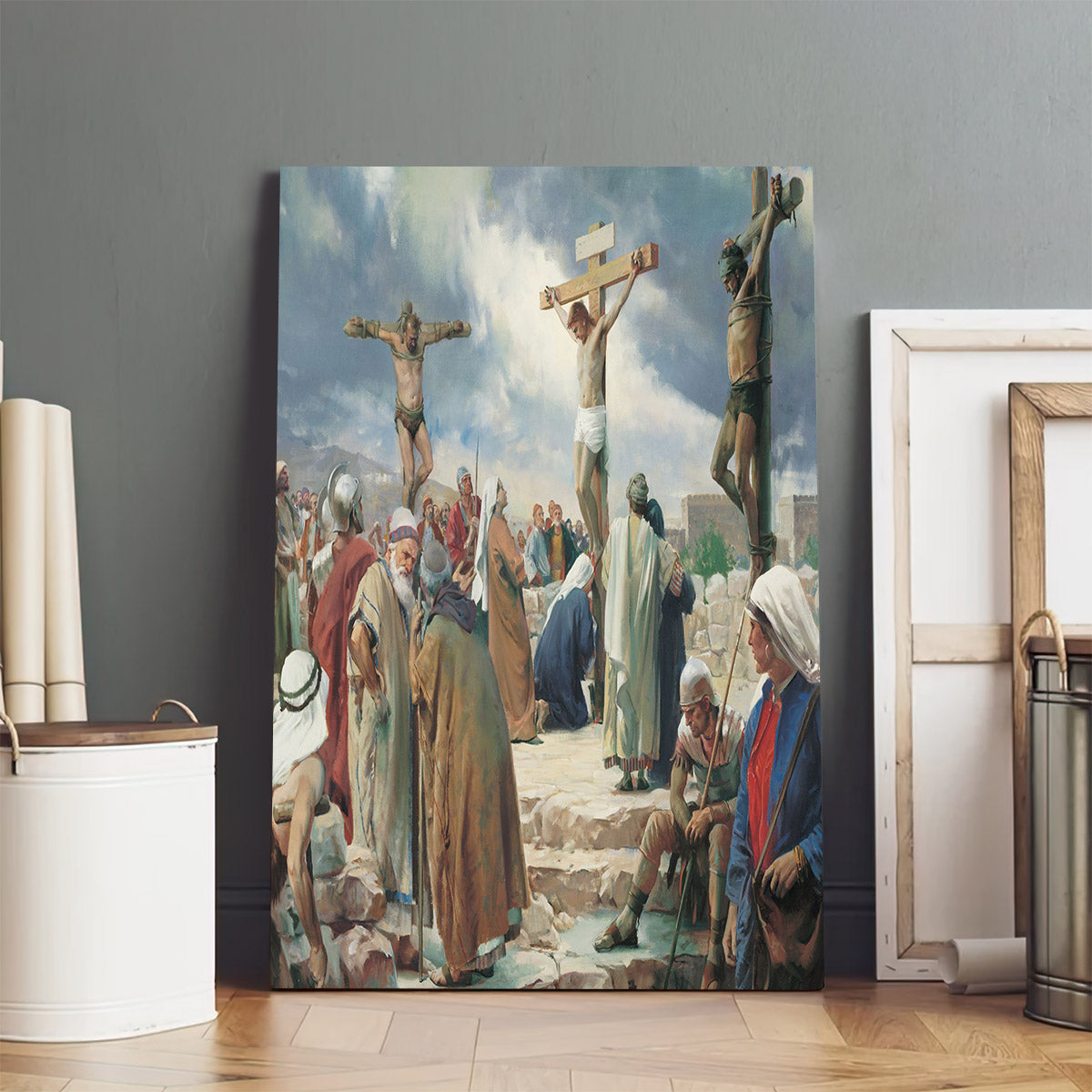 The Crucifixion Canvas Pictures - Religious Wall Art Canvas - Christian Paintings For Home