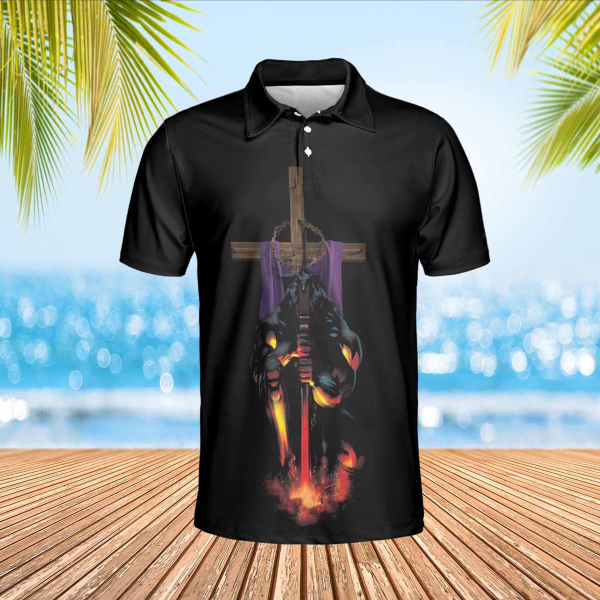 The Devil'd Won Until I Said Amen Polo Shirts - Christian Shirt For Men And Women