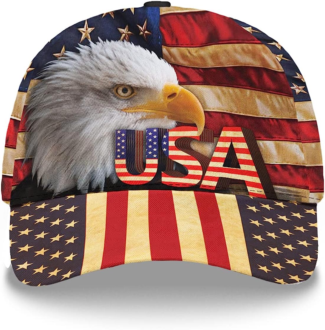The Eagle Usa Flag Classic Hat All Over Print - Christian Hats for Men and Women