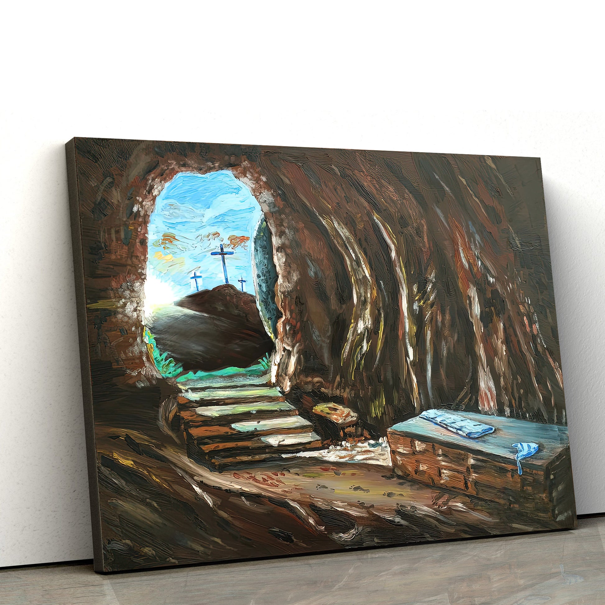 The Empty Tomb 1 Canvas Pictures - Easter Canvas - Christian Canvas Wall Art