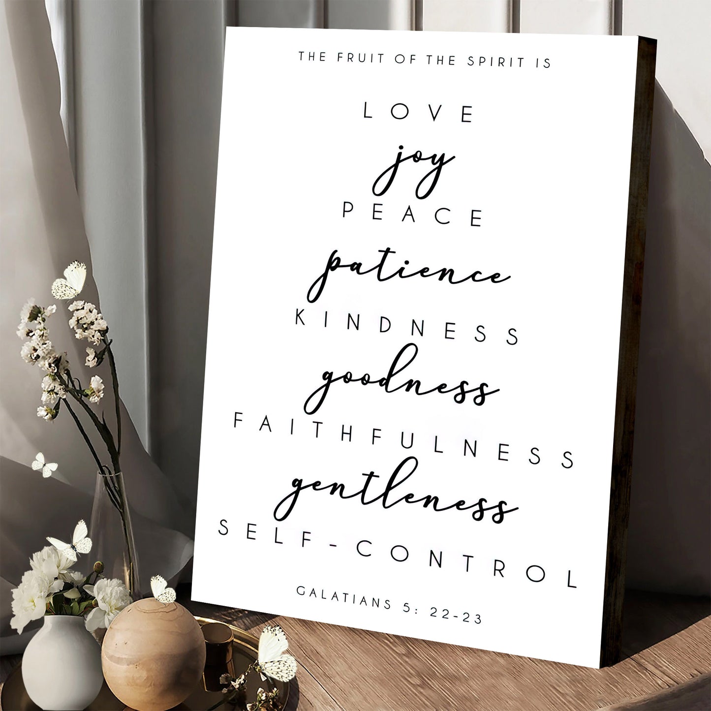 The Fruit Of The Spirit Canvas Art - Bible Verse Wall Art - Christian Home Decor