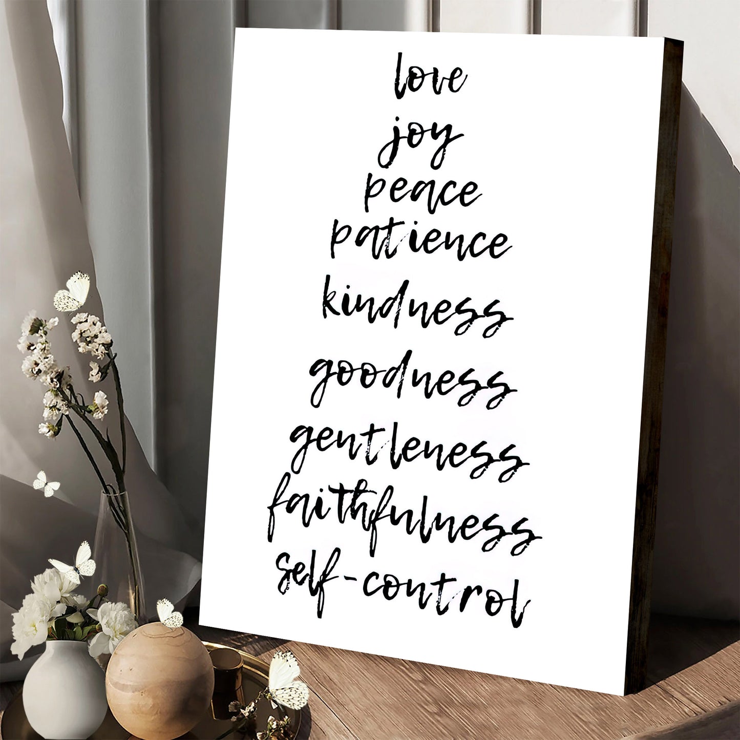 The Fruit Of The Spirit Canvas Pictures - Bible Verse Wall Art - Christian Home Decor