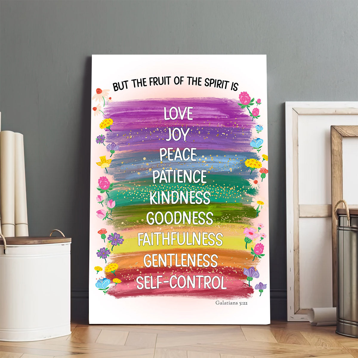 The Fruit Of The Spirit Wall Decorator - Galatians 5 22-23 Hanging On Canvas #9