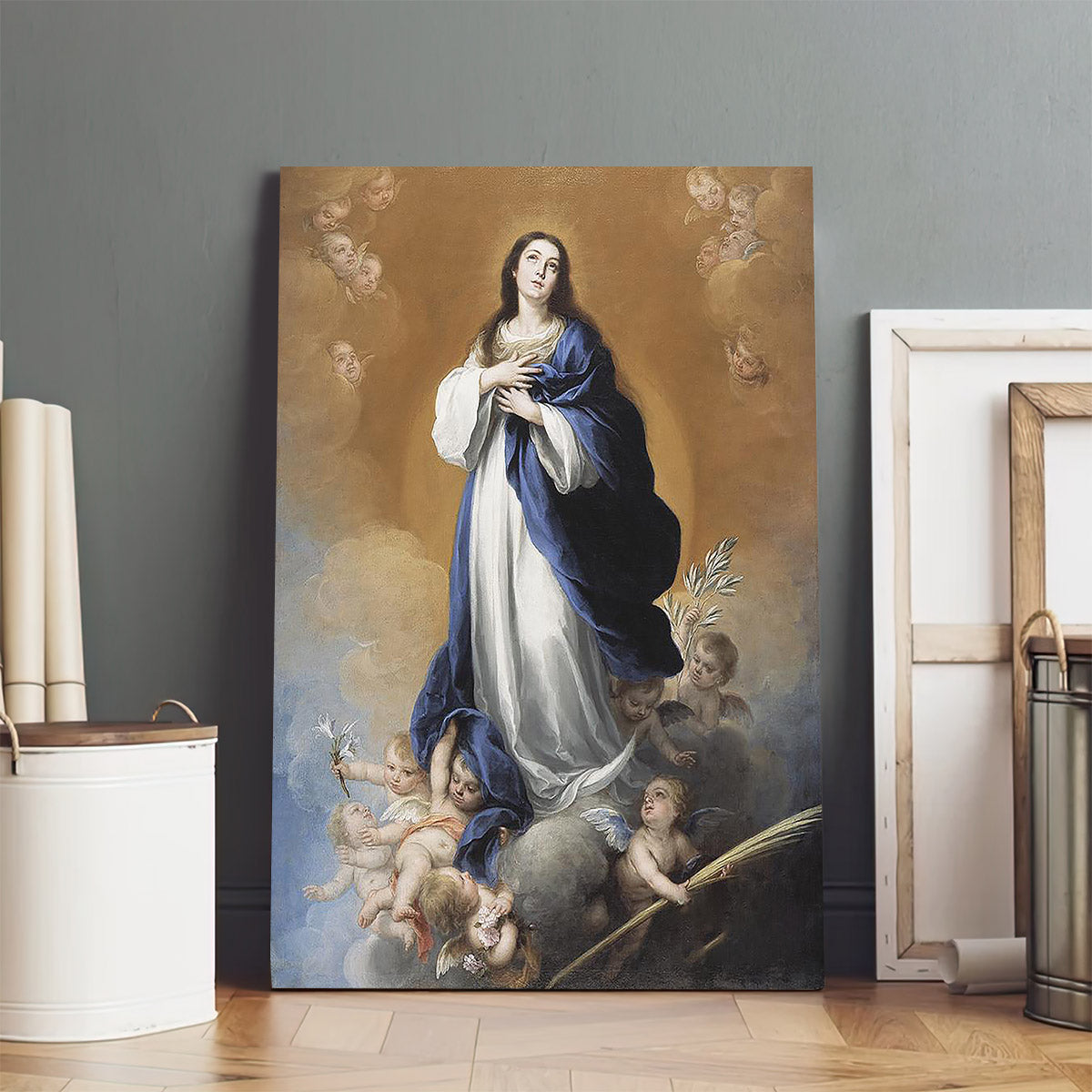 The Immaculate Conception Canvas Wall Art - Jesus Canvas Pictures - Christian Wall Art