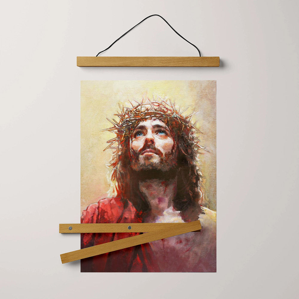 The Lamb Of God Hanging Canvas Wall Art - Jesus Picture - Jesus Portrait Canvas - Religious Canvas