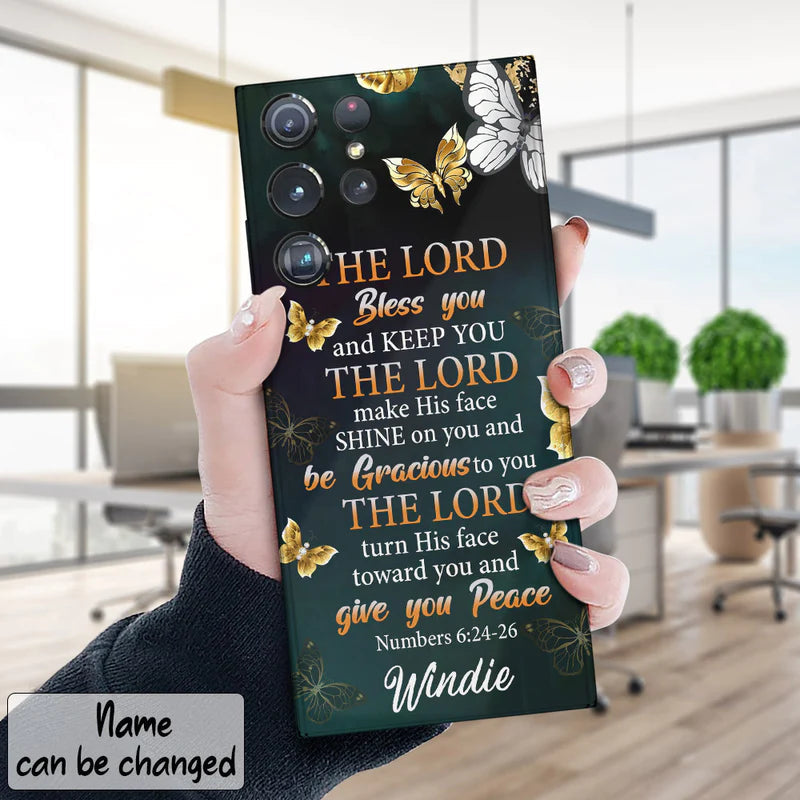 The Lord Bless You Personalized Phone Case - Christian Phone Case - Bible Verse Phone Case