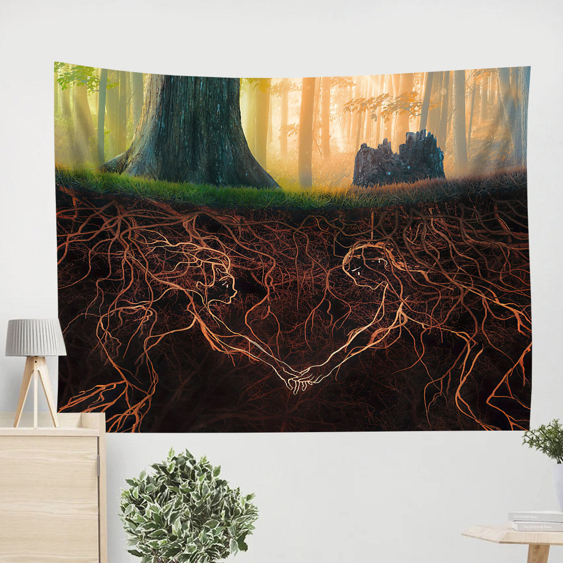 The Lord Is Close To The Brokenhearted And Saves Those Who Are Crushed In Spirit Psalm 341 8 - Christian Tapestry Wall Hanging - Religious Tapestry