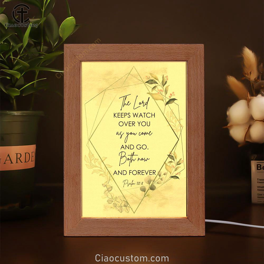The Lord Keeps Watch Over You As You Come And Go Bible Verse Wooden Lamp Art - Bible Verse Wooden Lamp - Scripture Night Light