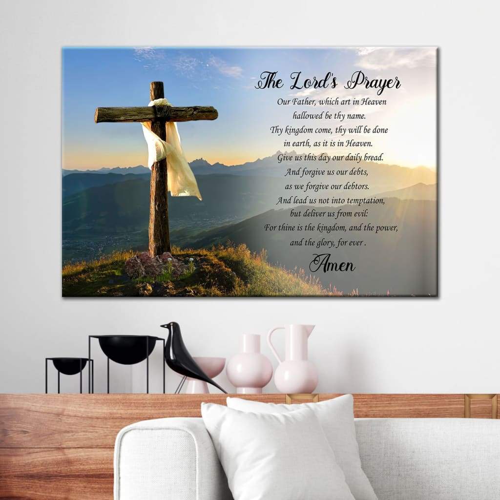 The Lord's Prayer Canvas Print - Christian Wall Art Canvas - Religious ...