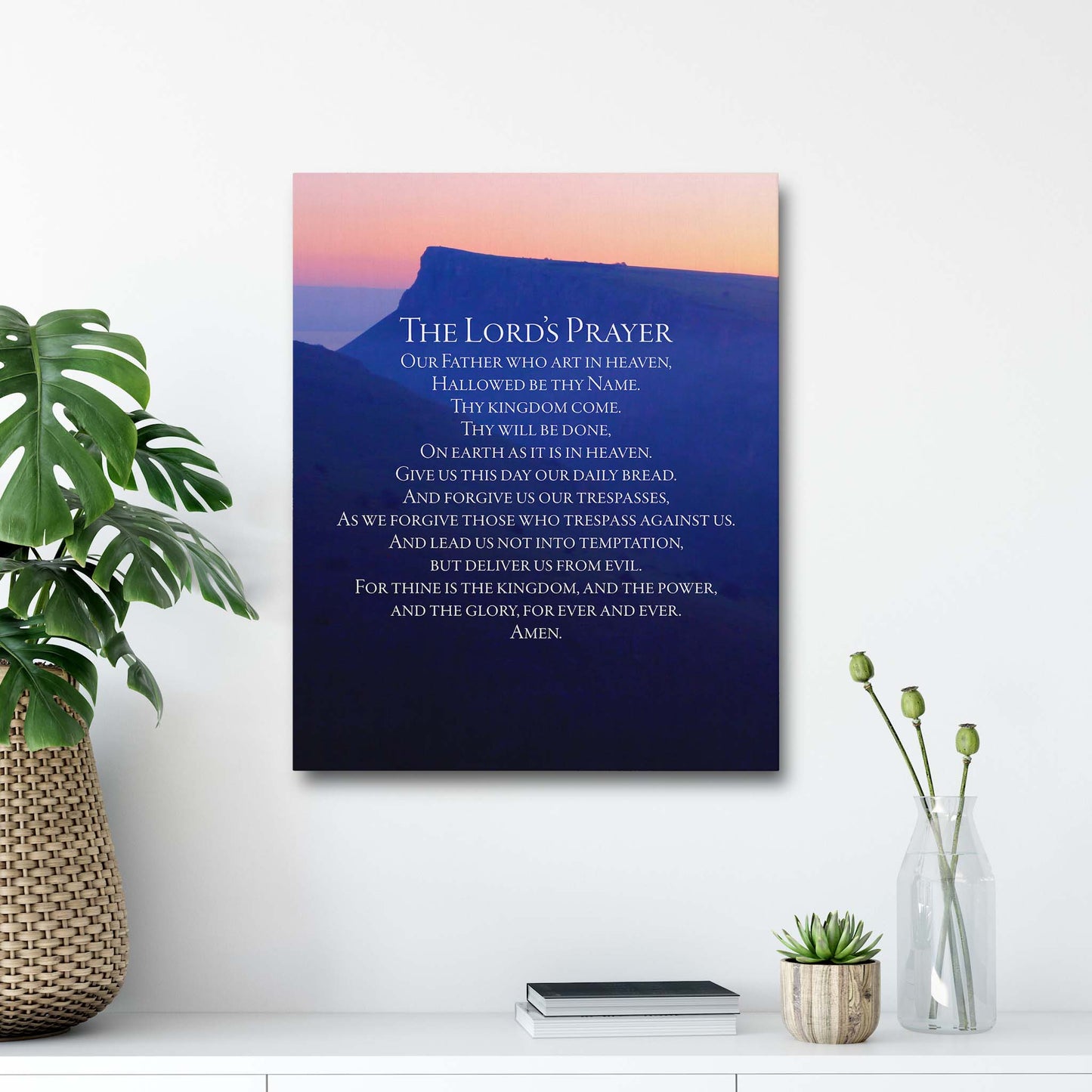 The Lord's Prayer Galilee Sunrise Canvas Wall Art - Gallery Wrapped Canvas Art