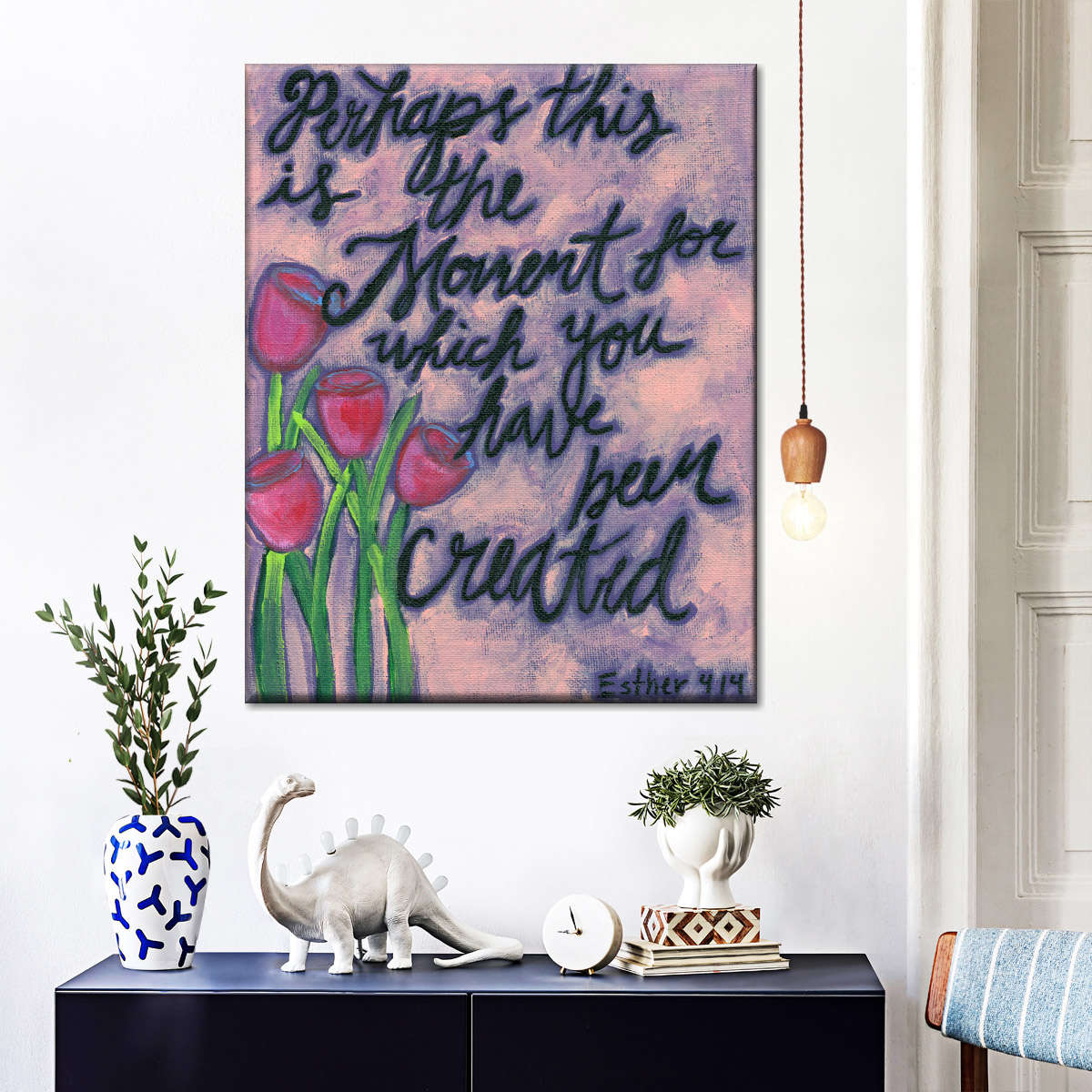 The Moment Wall Art Canvas - Canvas Religious Wall Art - Christian Wall Decor Living Room