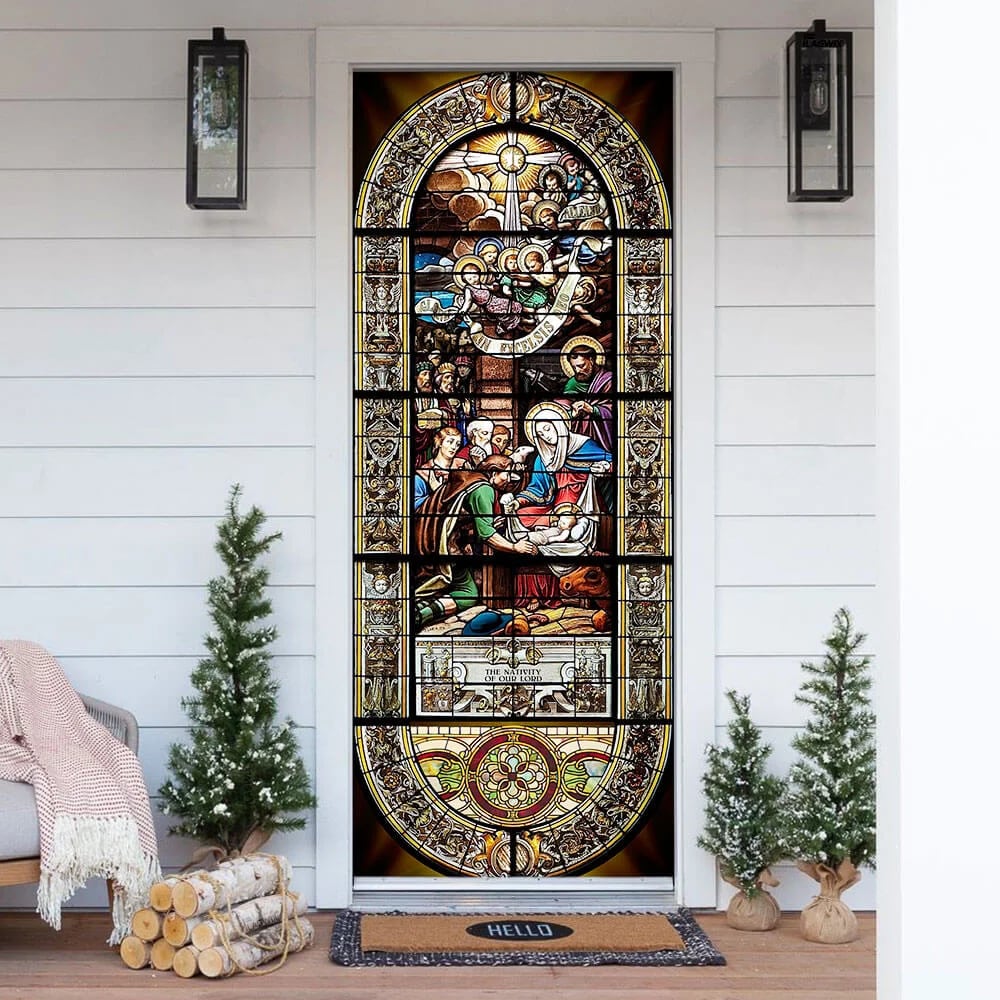 The Nativity Of Jesus Door Cover - Religious Door Decorations - Christian Home Decor