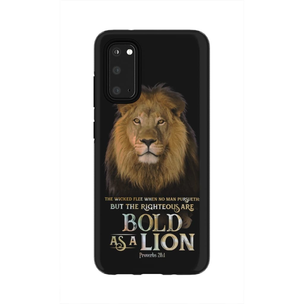 The Righteous Are As Bold As A Lion Proverbs 281 Bible Verse Phone Case - Scripture Phone Cases - Iphone Cases Christian