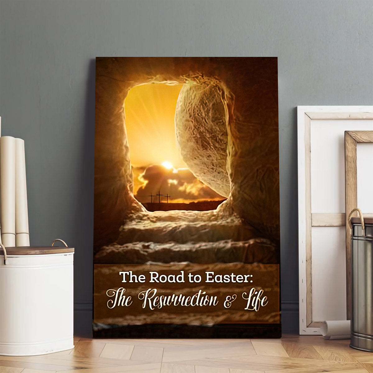 The Road To Easter Resurrection And Life Canvas Wall Art - Easter Canvas Pictures - Christian Canvas Wall Decor