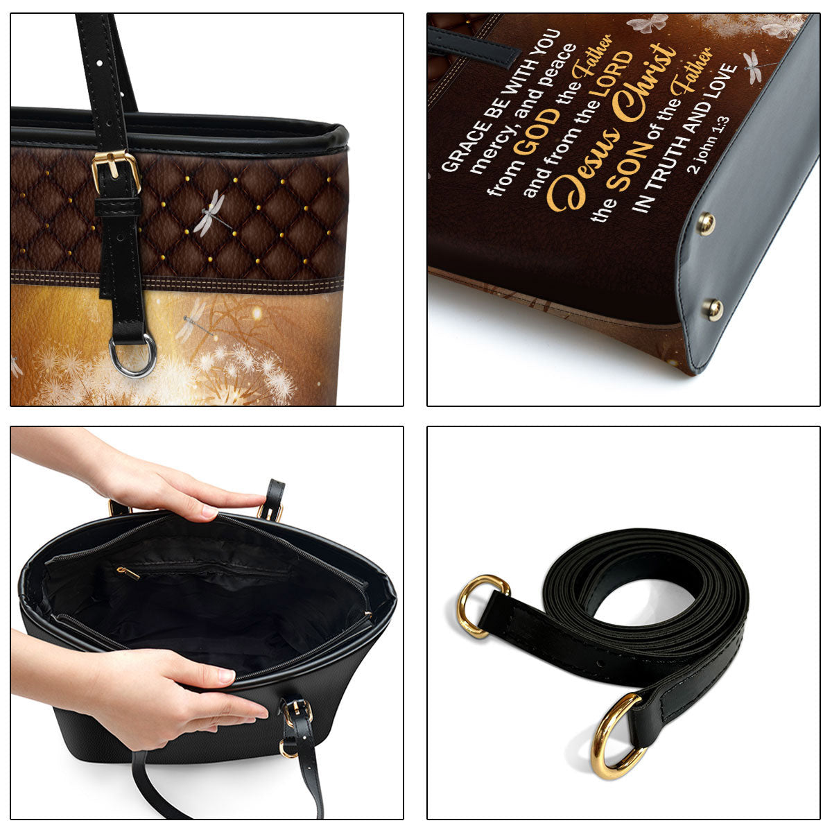 The Son Of The Father Beautiful Personalized Large Pu Leather Tote Bag For Women - Mom Gifts For Mothers Day