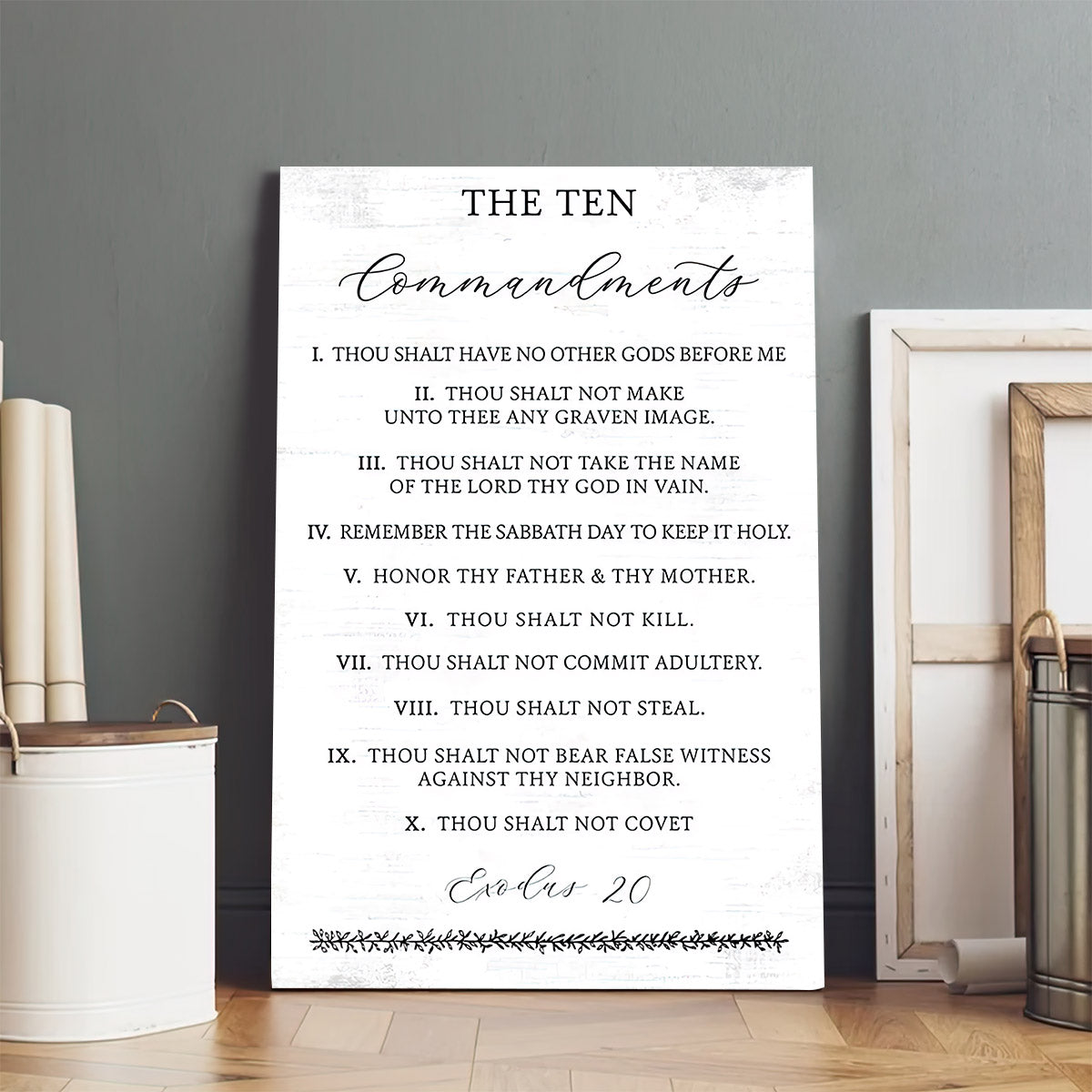 The Ten Commandments Canvas Posters - Christian Wall Art - Ciaocustom