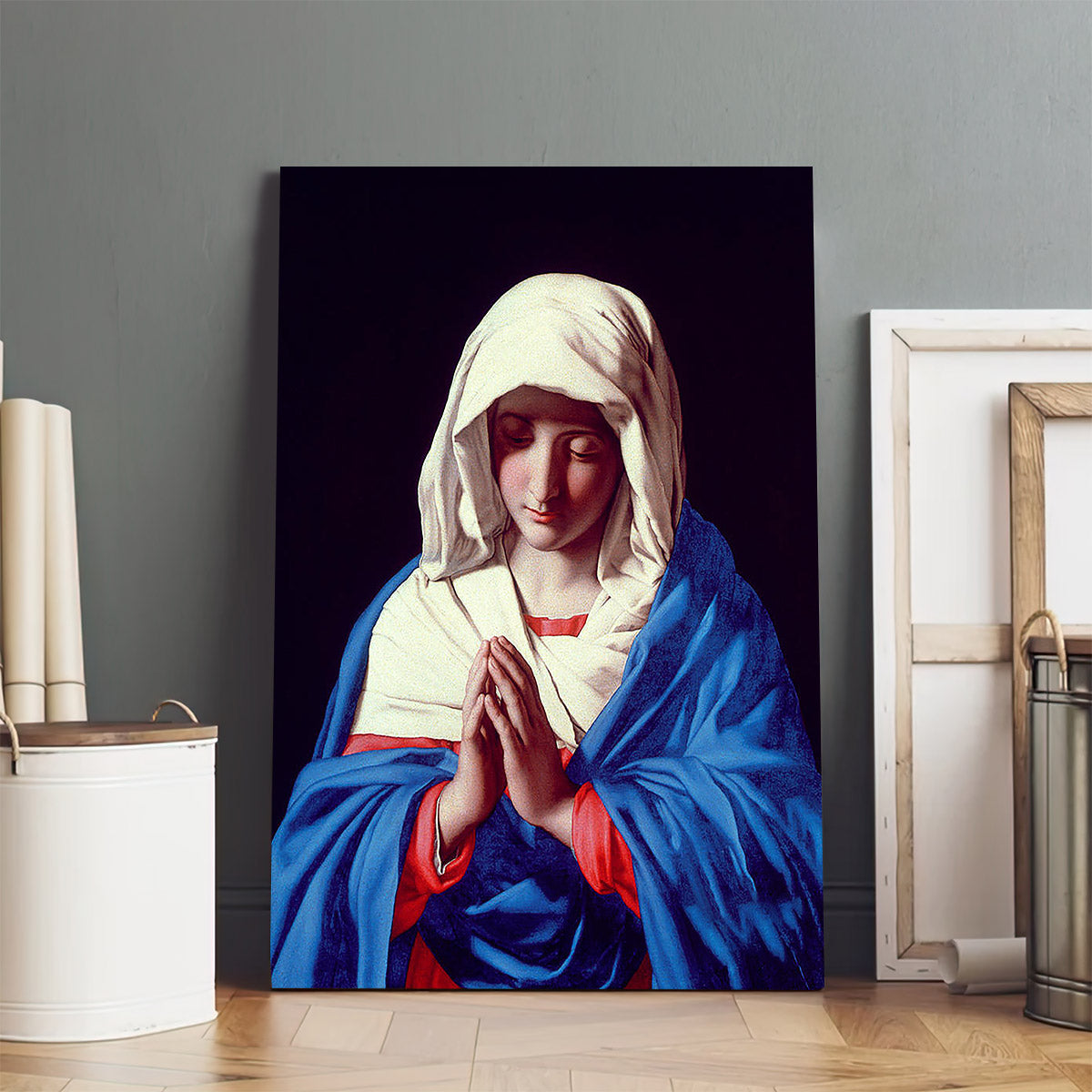 The Virgin In Prayer Canvas Wall Art - Jesus Canvas Pictures - Christian Wall Art