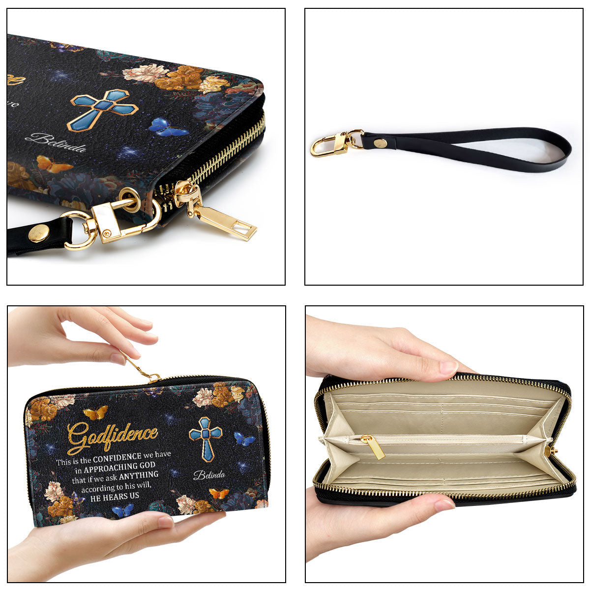 This Is The Confidence We Have In Approaching God Clutch Purse For Women - Personalized Name - Christian Gifts For Women