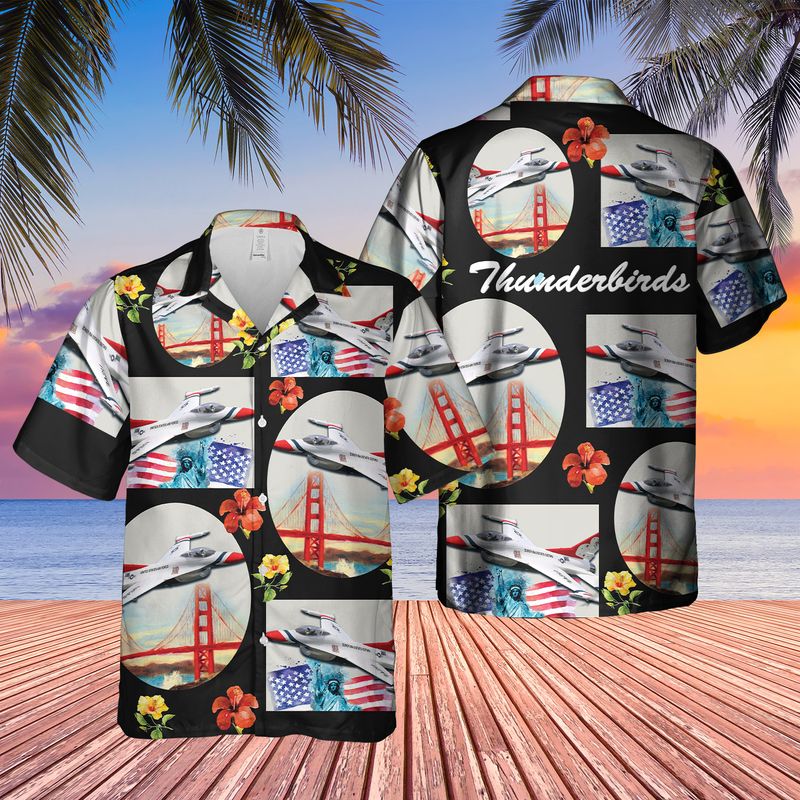 Thunderbirds Usaf Hawaiian Shirt - Beachwear For Men - Best Hawaiian Shirts