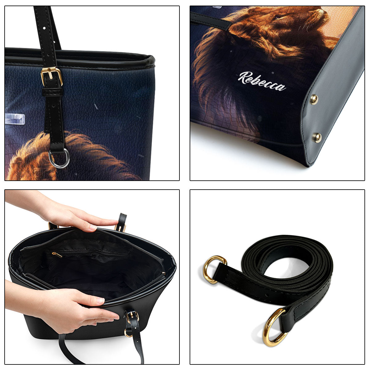 To Him Be The Glory Forever Beautiful Personalized Large Pu Leather Tote Bag For Women - Mom Gifts For Mothers Day