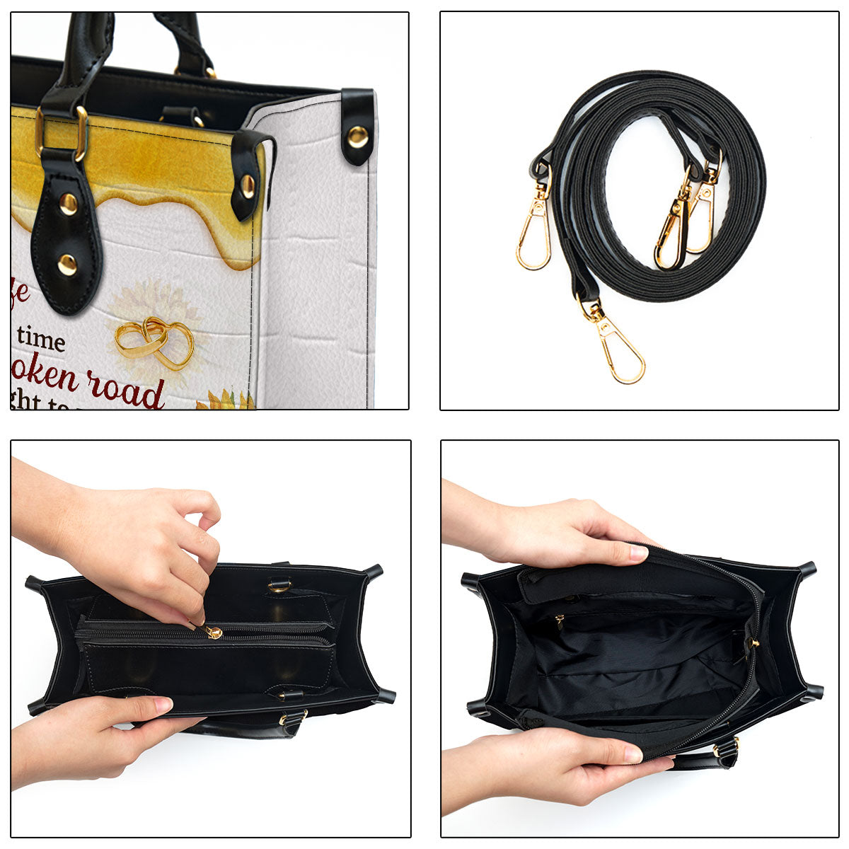 To My Gorgeous Wife Personalized Leather Bag For Women - Religious Gifts For Women