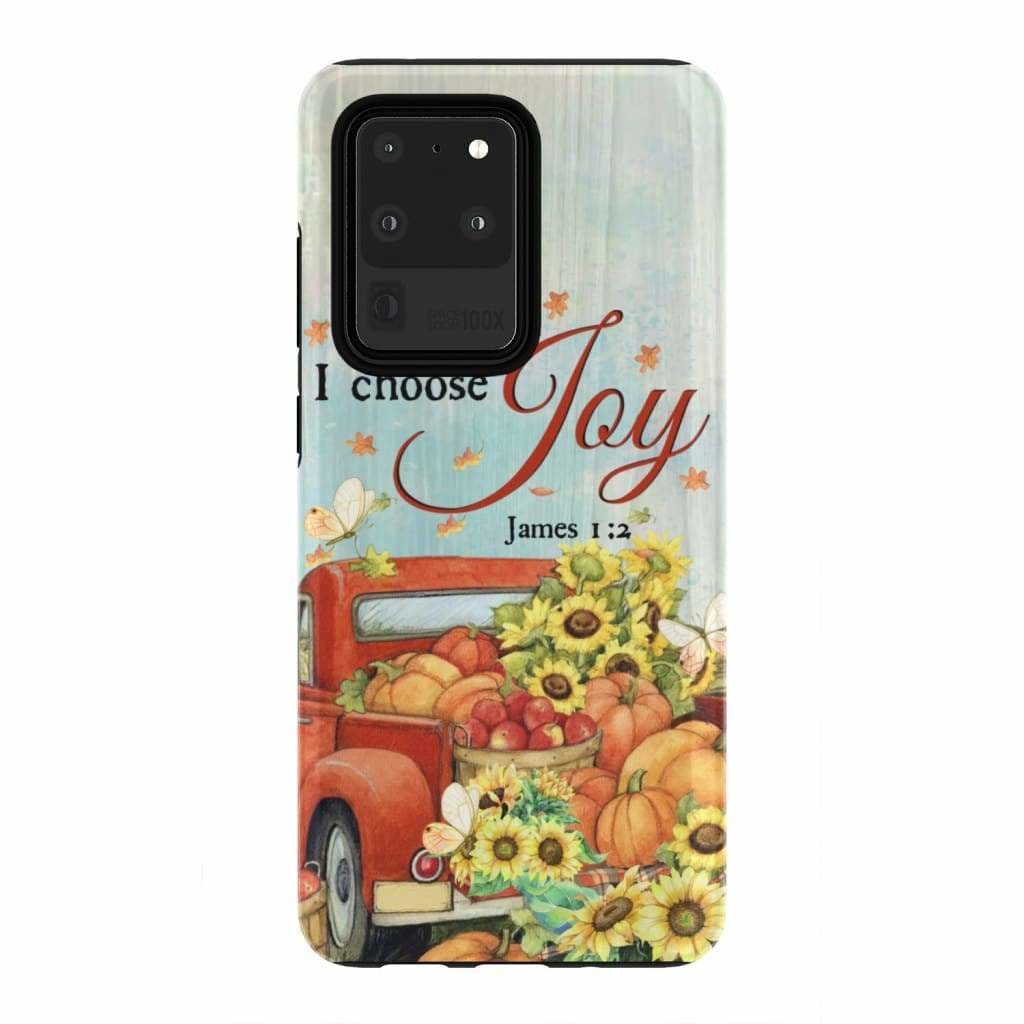 Today I Choose Joy Pumpkin Christian Phone Case - Inspirational Bible Scripture iPhone Cases
